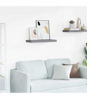 vidaXL Floating Wall Shelf Grey 60x23,5x3,8 cm MDF