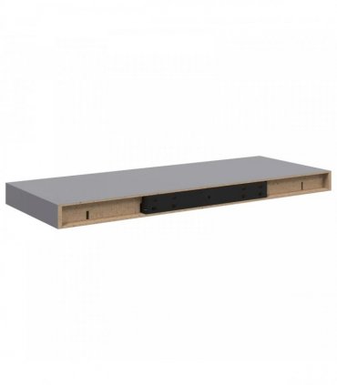 vidaXL Floating Wall Shelves 2 pcs Grey 60x23,5x3,8 cm MDF