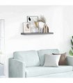 vidaXL Floating Wall Shelf Grey 80x23,5x3,8 cm MDF