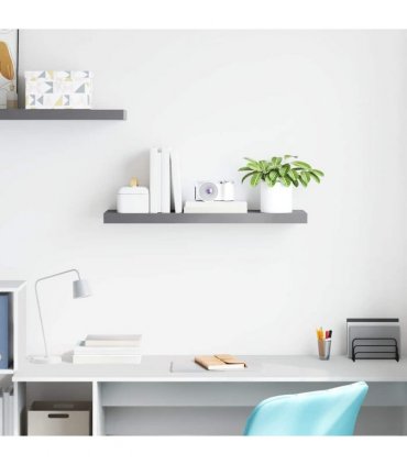 vidaXL Floating Wall Shelf Grey 80x23,5x3,8 cm MDF