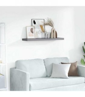 vidaXL Floating Wall Shelf Grey 90x23,5x3,8 cm MDF