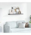 vidaXL Floating Wall Shelf Grey 90x23,5x3,8 cm MDF