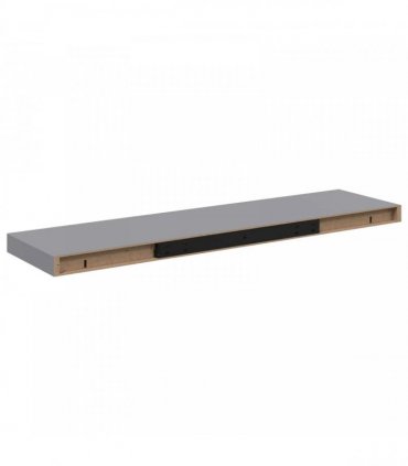 vidaXL Floating Wall Shelf Grey 90x23,5x3,8 cm MDF
