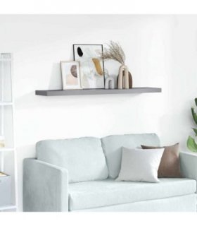 vidaXL Floating Wall Shelf Grey 120x23,5x3,8 cm MDF