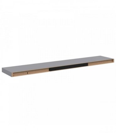 vidaXL Floating Wall Shelves 2 pcs Grey 120x23,5x3,8 cm MDF