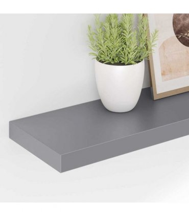 vidaXL Floating Wall Shelves 2 pcs Grey 120x23,5x3,8 cm MDF