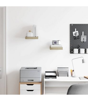 vidaXL Floating Wall Shelves 2 pcs Oak 23x23,5x3,8 cm MDF