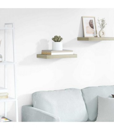vidaXL Floating Wall Shelf Oak 40x23.5x3.8 cm MDF