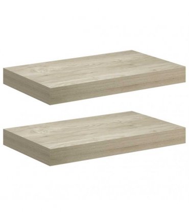 vidaXL Floating Wall Shelves 2 pcs Oak 40x23.5x3.8 cm MDF