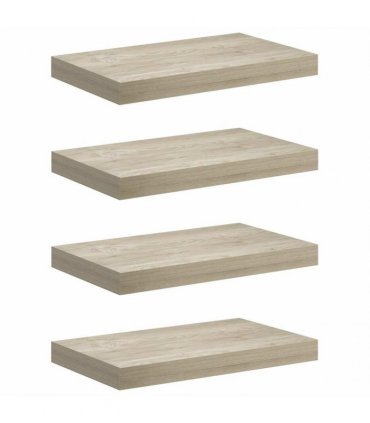 vidaXL Floating Wall Shelves 4 pcs Oak 40x23.5x3.8 cm MDF