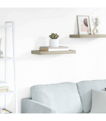 vidaXL Floating Wall Shelf Oak 50x23.5x3.8 cm MDF