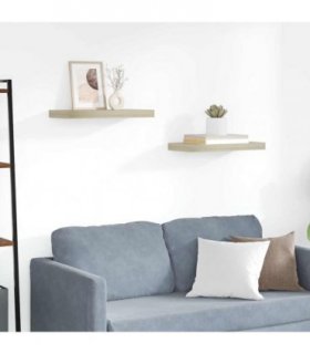 vidaXL Floating Wall Shelves 2 pcs Oak 50x23.5x3.8 cm MDF