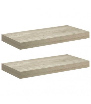 vidaXL Floating Wall Shelves 2 pcs Oak 50x23.5x3.8 cm MDF