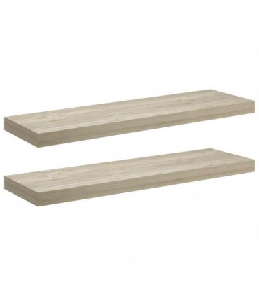 vidaXL Floating Wall Shelves 2 pcs Oak 80x23,5x3,8 cm MDF