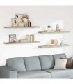 vidaXL Floating Wall Shelves 4 pcs Oak 120x23,5x3,8 cm MDF