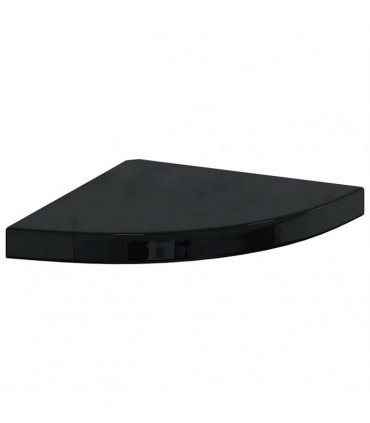 vidaXL Floating Corner Shelves 4 pcs High Gloss Black 35x35x3,8 cm MDF