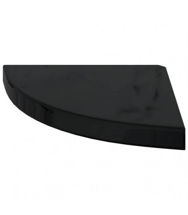 vidaXL Floating Corner Shelves 4 pcs High Gloss Black 35x35x3,8 cm MDF
