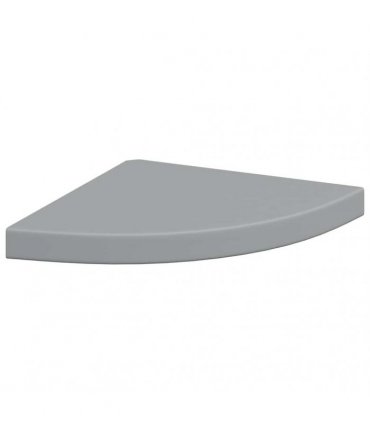 vidaXL Floating Corner Shelves 2 pcs Grey 35x35x3,8 cm MDF