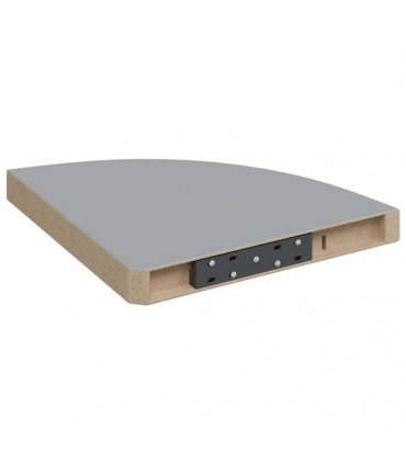 vidaXL Floating Corner Shelves 4 pcs Grey 35x35x3,8 cm MDF