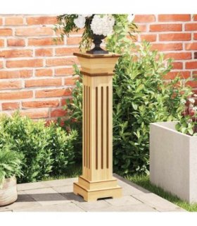 vidaXL Classic Square Pillar Plant Stand Light Wood 17x17x66 cm MDF