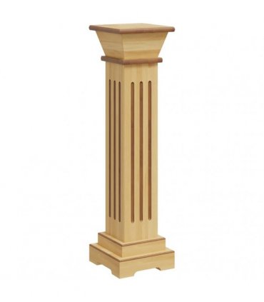 vidaXL Classic Square Pillar Plant Stand Light Wood 17x17x66 cm MDF