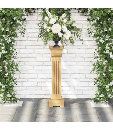 vidaXL Classic Square Pillar Plant Stand Light Wood 17x17x66 cm MDF