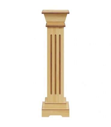vidaXL Classic Square Pillar Plant Stand Light Wood 17x17x66 cm MDF