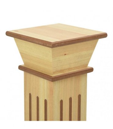 vidaXL Classic Square Pillar Plant Stand Light Wood 17x17x66 cm MDF