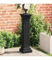vidaXL Classic Square Pillar Plant Stand Black 17x17x66 cm MDF