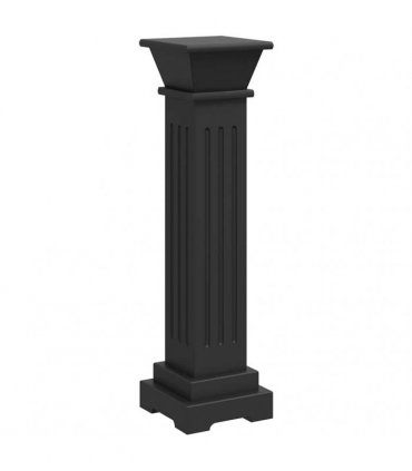vidaXL Classic Square Pillar Plant Stand Black 17x17x66 cm MDF
