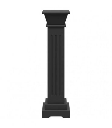 vidaXL Classic Square Pillar Plant Stand Black 17x17x66 cm MDF