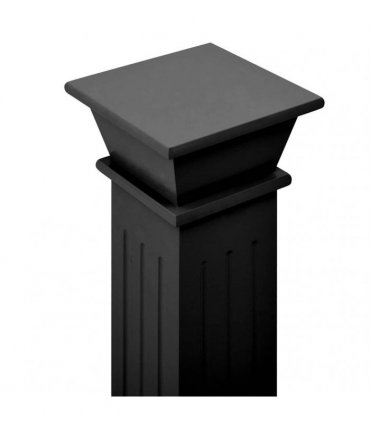 vidaXL Classic Square Pillar Plant Stand Black 17x17x66 cm MDF