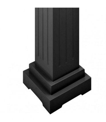 vidaXL Classic Square Pillar Plant Stand Black 17x17x66 cm MDF
