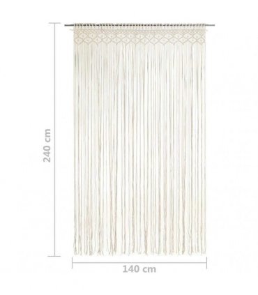 vidaXL Macrame Curtain 140x240 cm Cotton