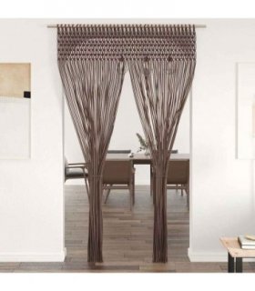 vidaXL Macrame Curtain Taupe 140x240 cm Cotton