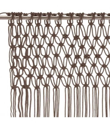 vidaXL Macrame Curtain Taupe 140x240 cm Cotton