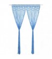 vidaXL Macrame Curtain Blue 140x240 cm Cotton
