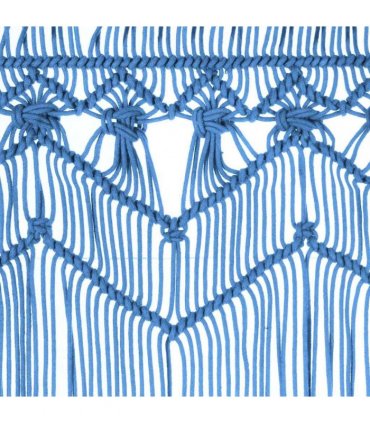 vidaXL Macrame Curtain Blue 140x240 cm Cotton