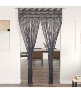 vidaXL Macrame Curtain Anthracite 140x240 cm Cotton