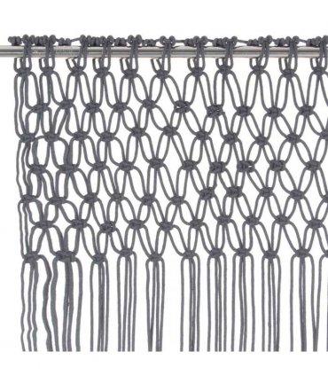 vidaXL Macrame Curtain Anthracite 140x240 cm Cotton