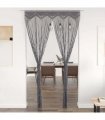 vidaXL Macrame Curtain Anthracite 140x240 cm Cotton