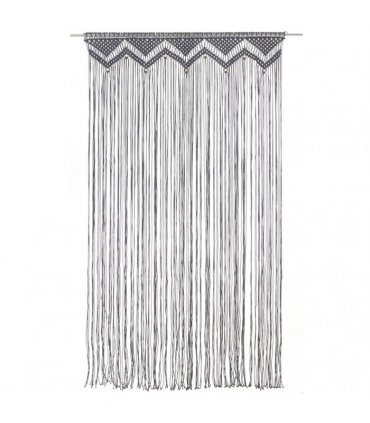 vidaXL Macrame Curtain Anthracite 140x240 cm Cotton