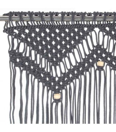 vidaXL Macrame Curtain Anthracite 140x240 cm Cotton