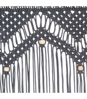 vidaXL Macrame Curtain Anthracite 140x240 cm Cotton