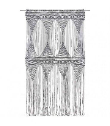 vidaXL Macrame Curtain Anthracite 140x240 cm Cotton