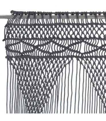 vidaXL Macrame Curtain Anthracite 140x240 cm Cotton