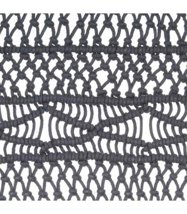 vidaXL Macrame Curtain Anthracite 140x240 cm Cotton