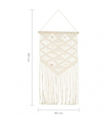 vidaXL Macrame Wall Hanger 40x80 cm Cotton
