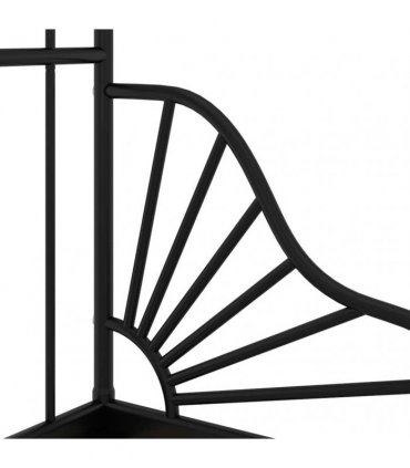 vidaXL Extendable Bed Frame without Mattress Black Metal 80x130/200 cm