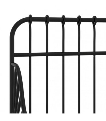 vidaXL Extendable Bed Frame without Mattress Black Metal 80x130/200 cm